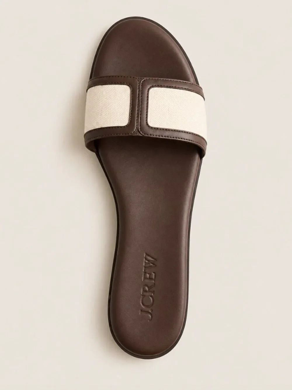 J. Crew Georgina Sandals in Canvas & Leather – Size 8.5 - (New In Box)